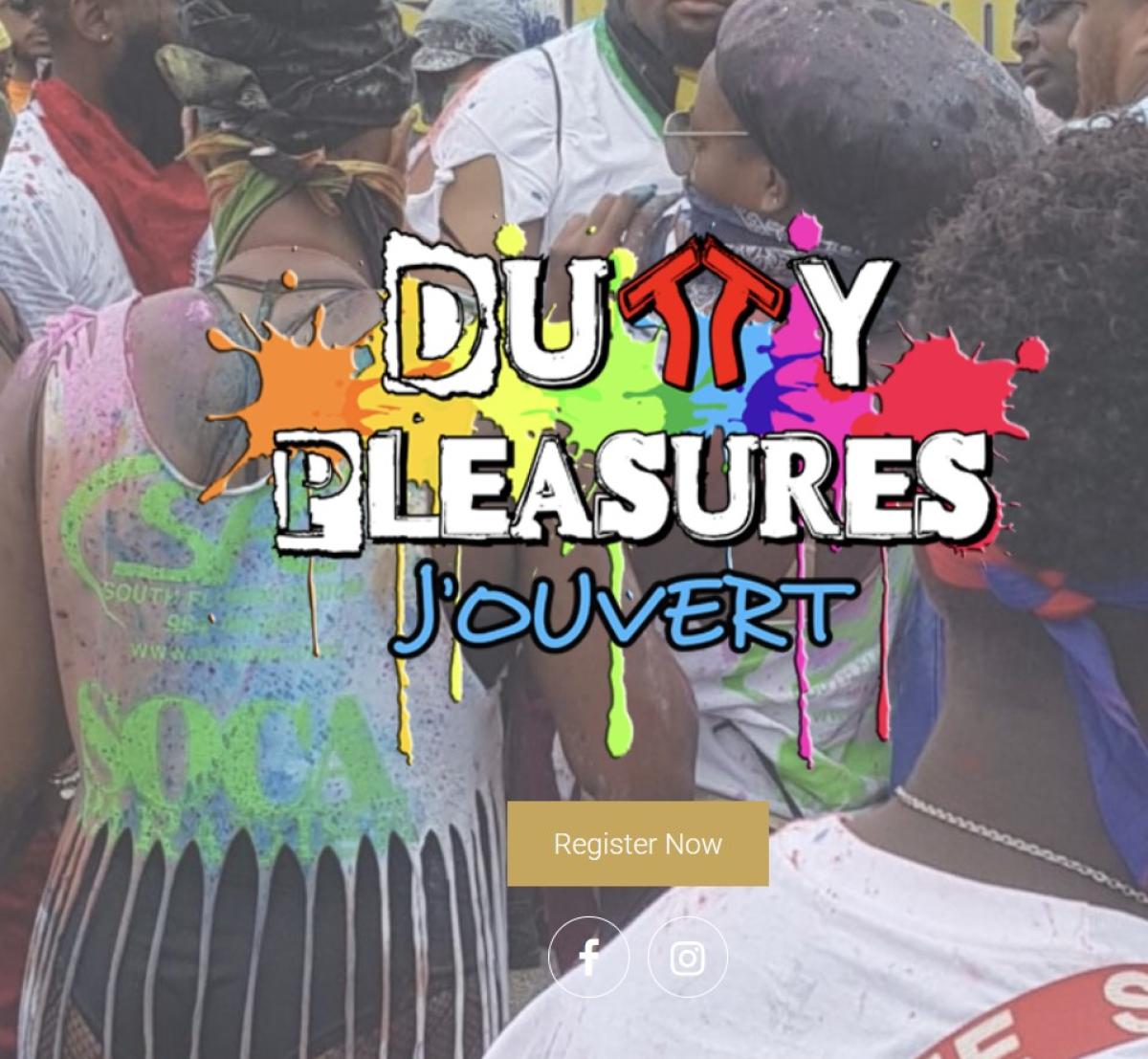 Dutty Pleasure Jouvert flyer or graphic.