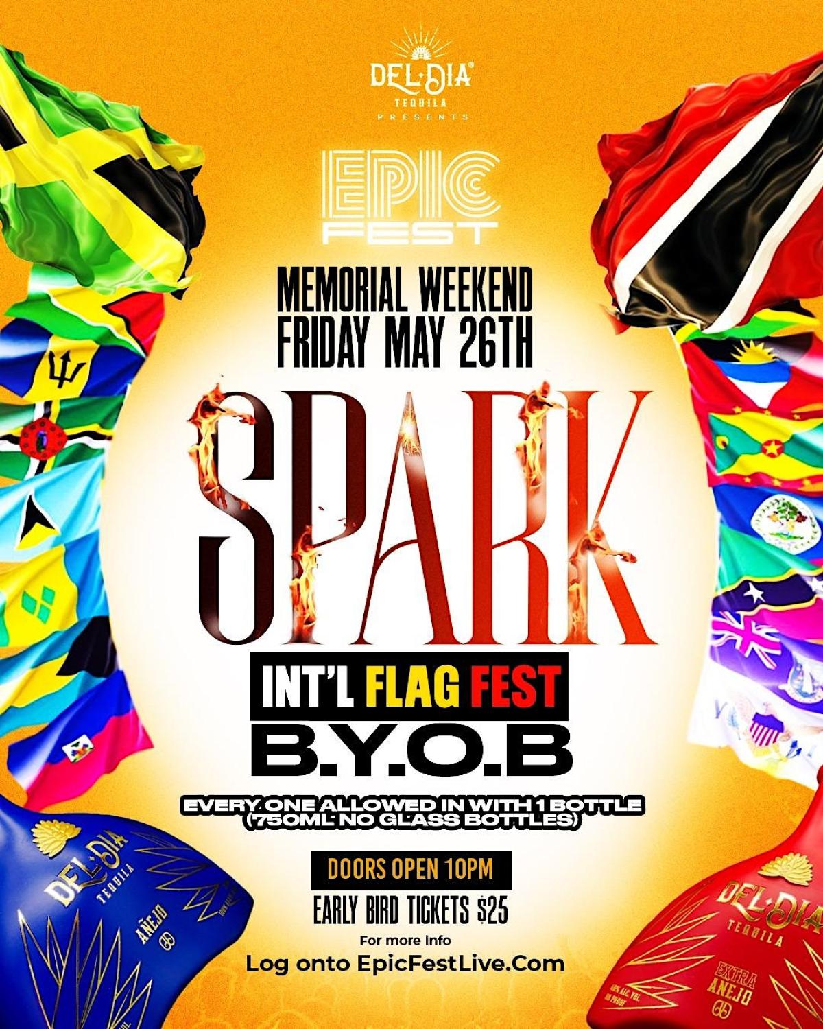 Epic Fest: "Spark" Flag Fest flyer or graphic.