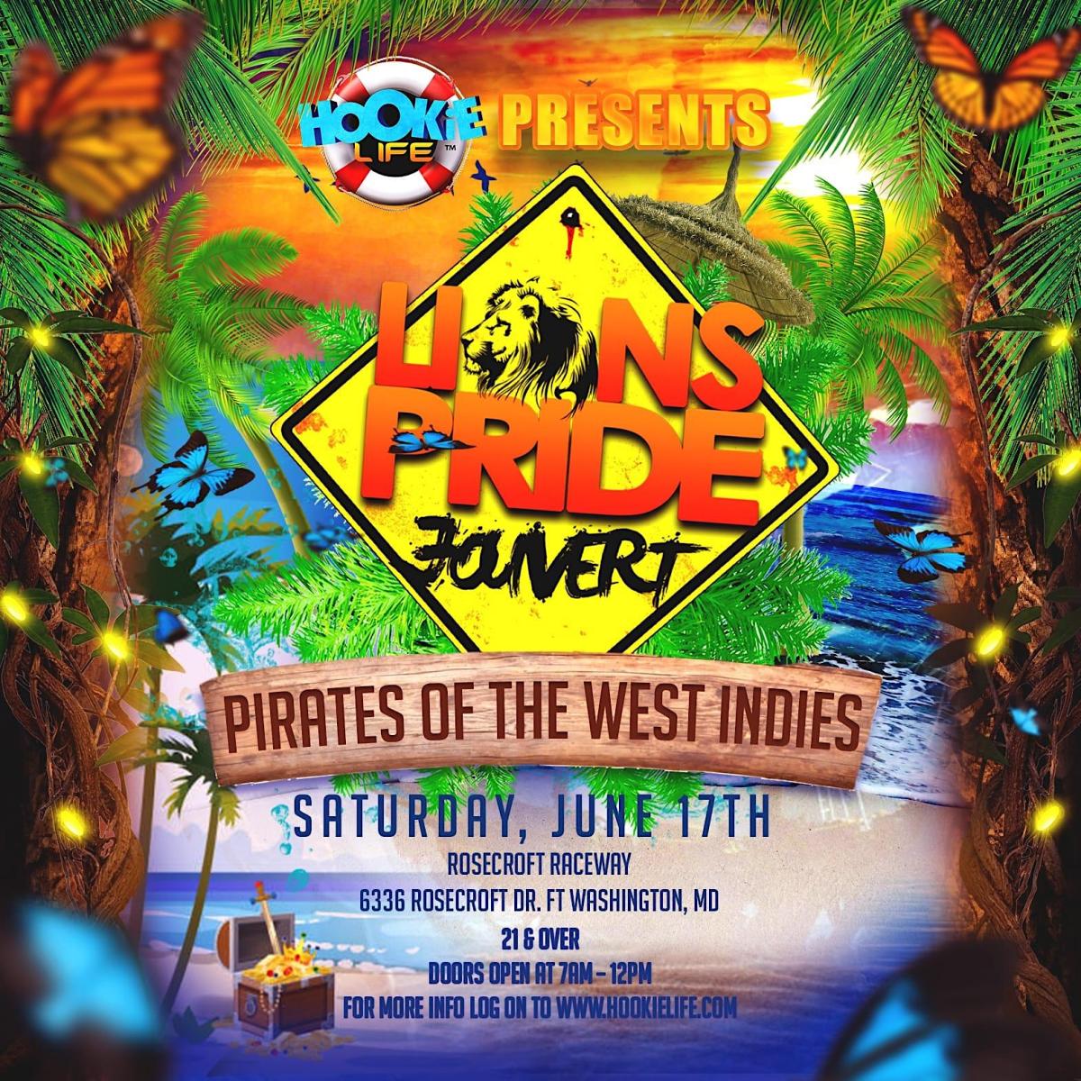 Lion's Pride J'Ouvert: Pirates of the West Indies! flyer or graphic.