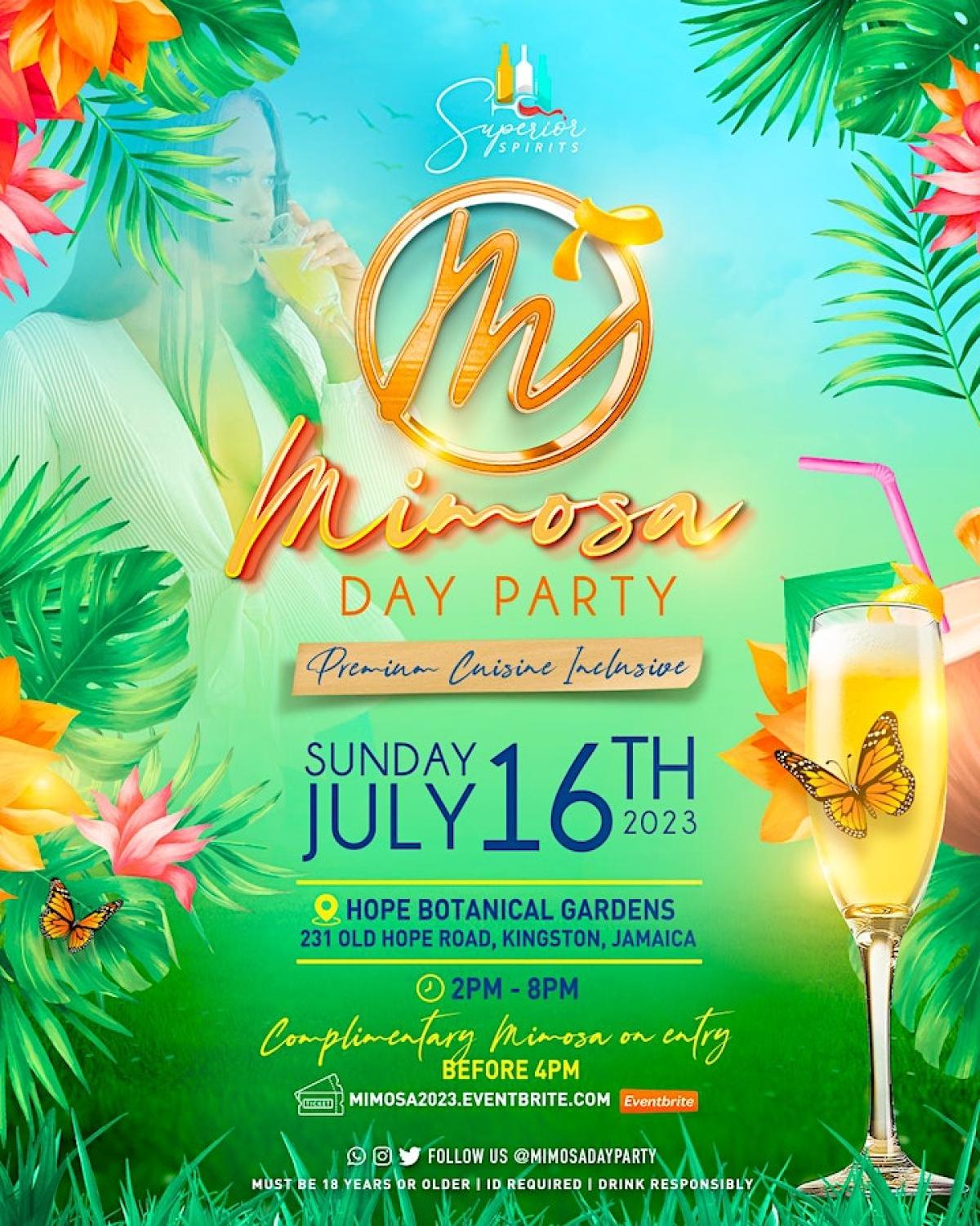 Mimosa - Day Party flyer or graphic.