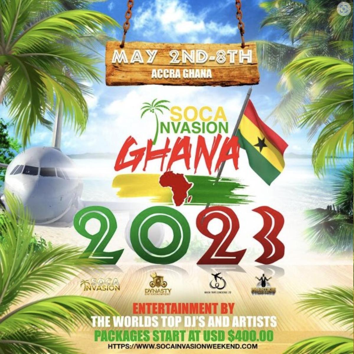 Soca Invasion Weekend flyer or graphic.