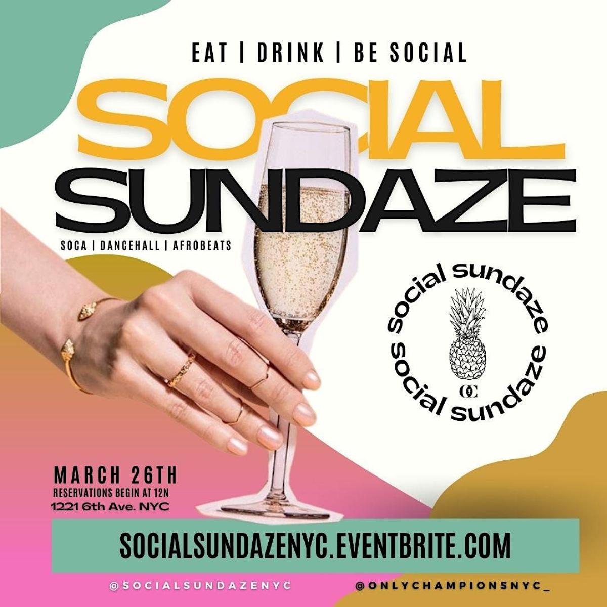 Social Sundaze flyer or graphic.