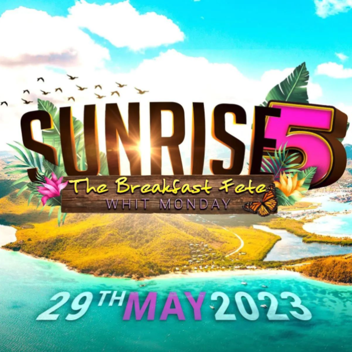 Sunrise Breakfast Fete flyer or graphic.