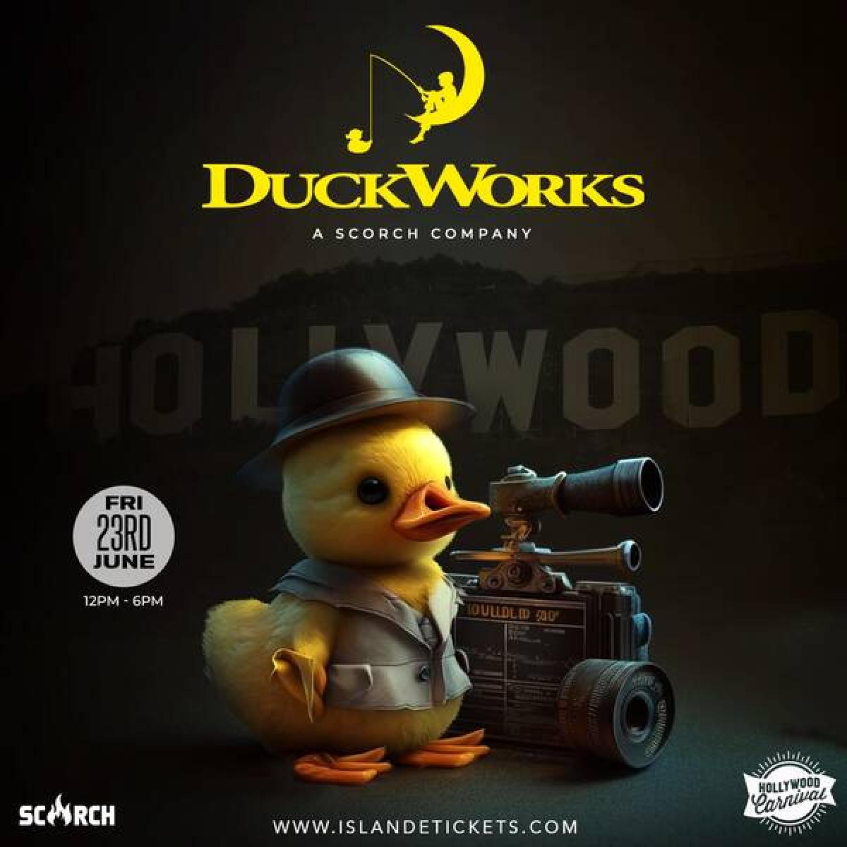 _uck Work Hollywood flyer or graphic.