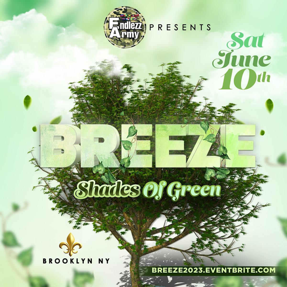 Breeze "Shades of Green" flyer or graphic.