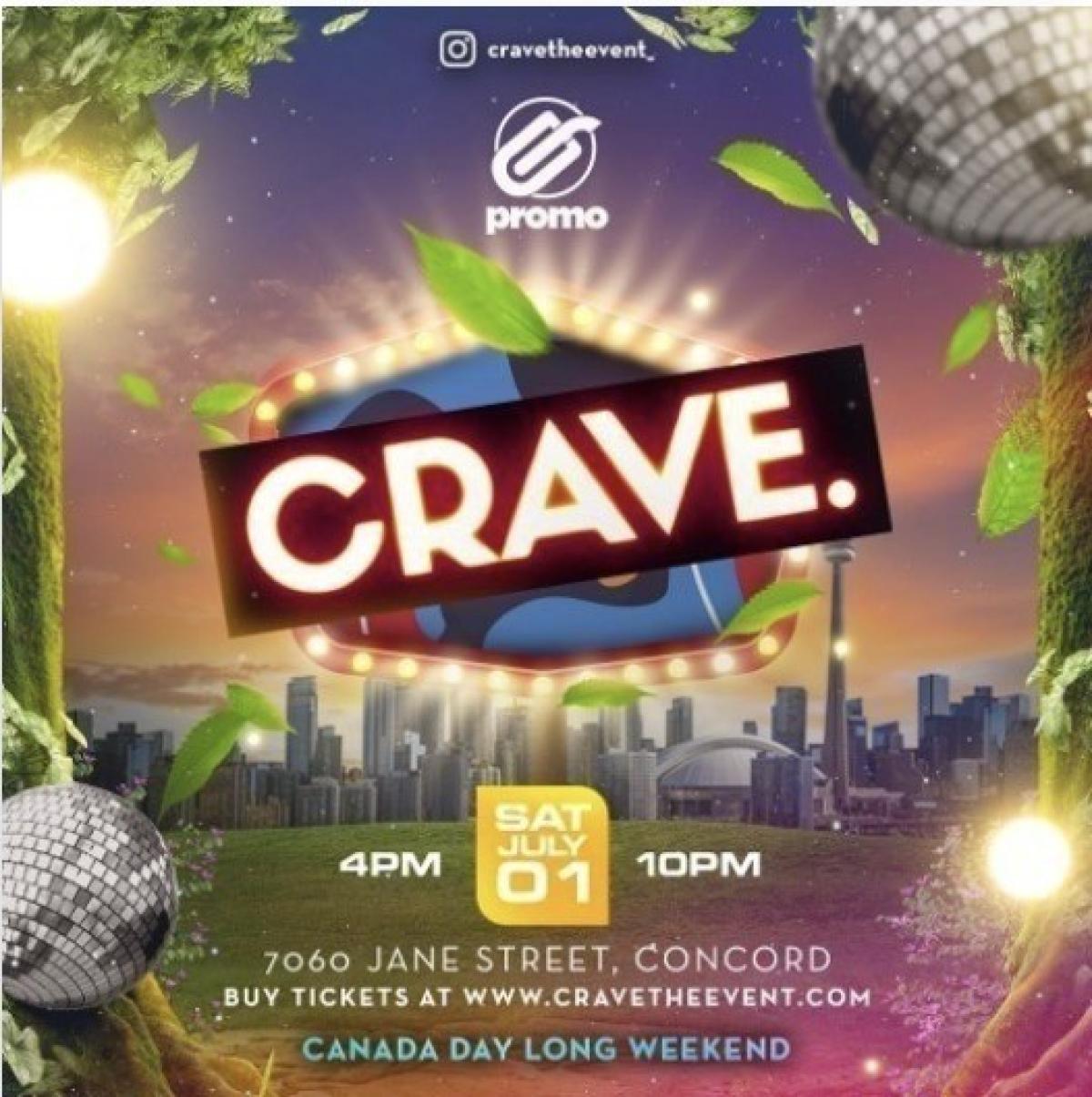 Crave The Event flyer or graphic.