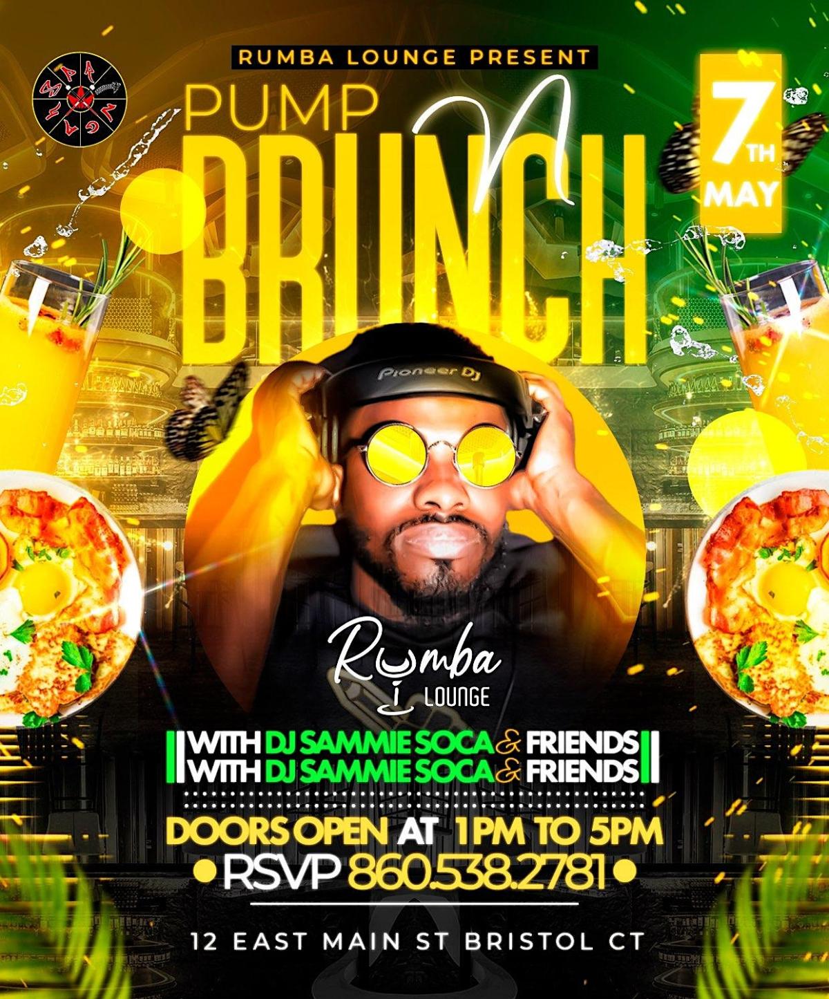 Pump N Brunch flyer or graphic.