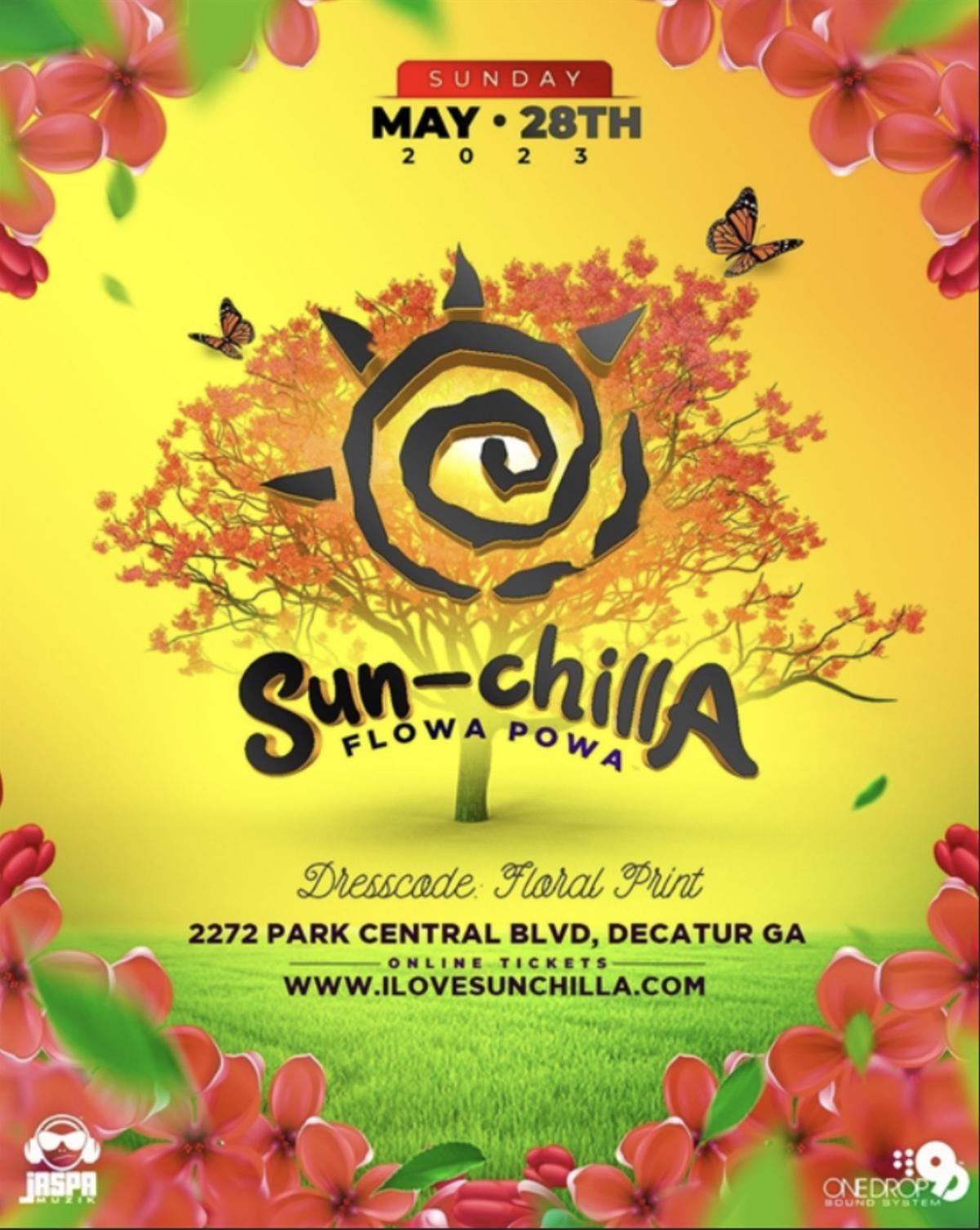 Sun-chilla flyer or graphic.