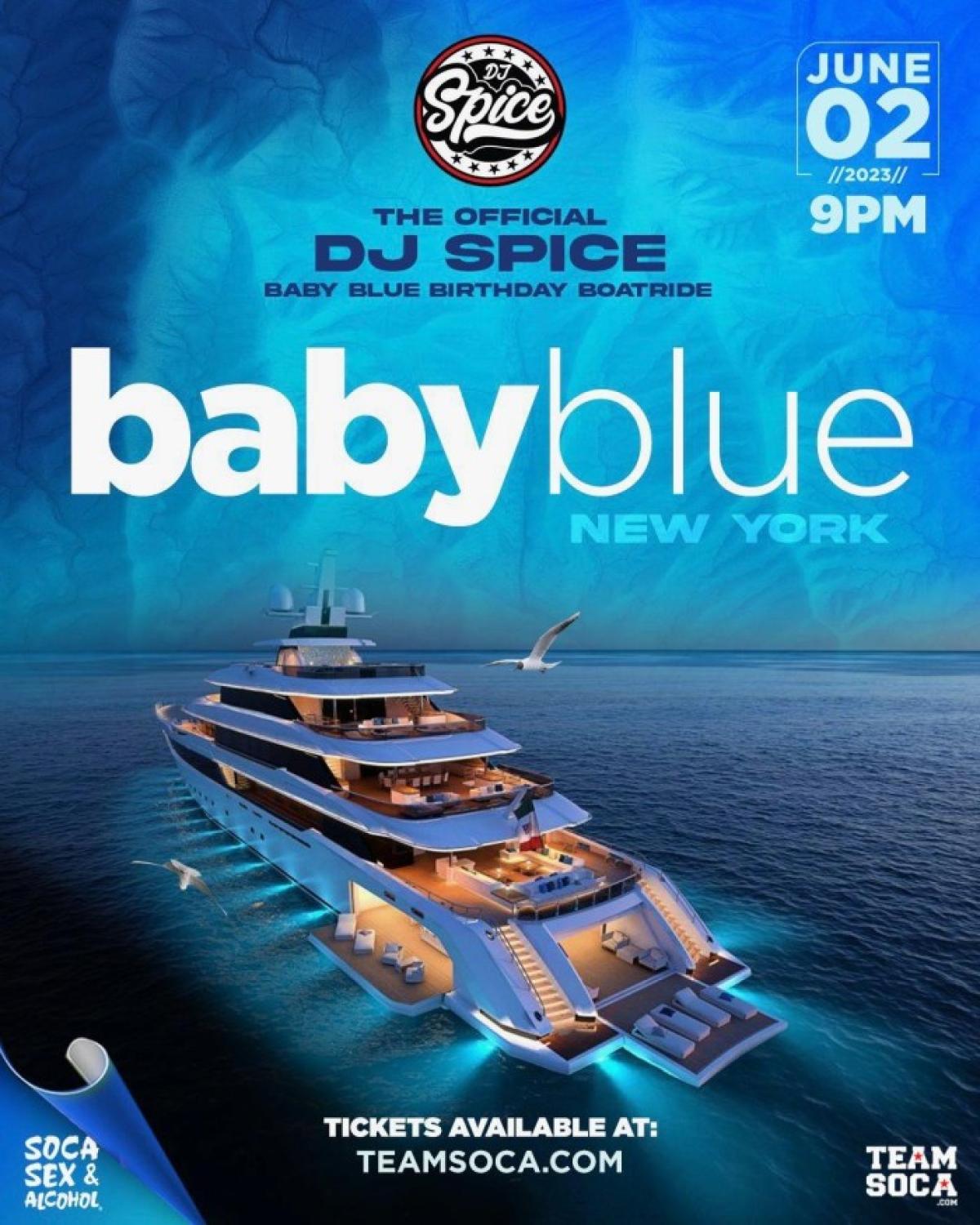 Baby Blue Birthday Boat Ride flyer or graphic.