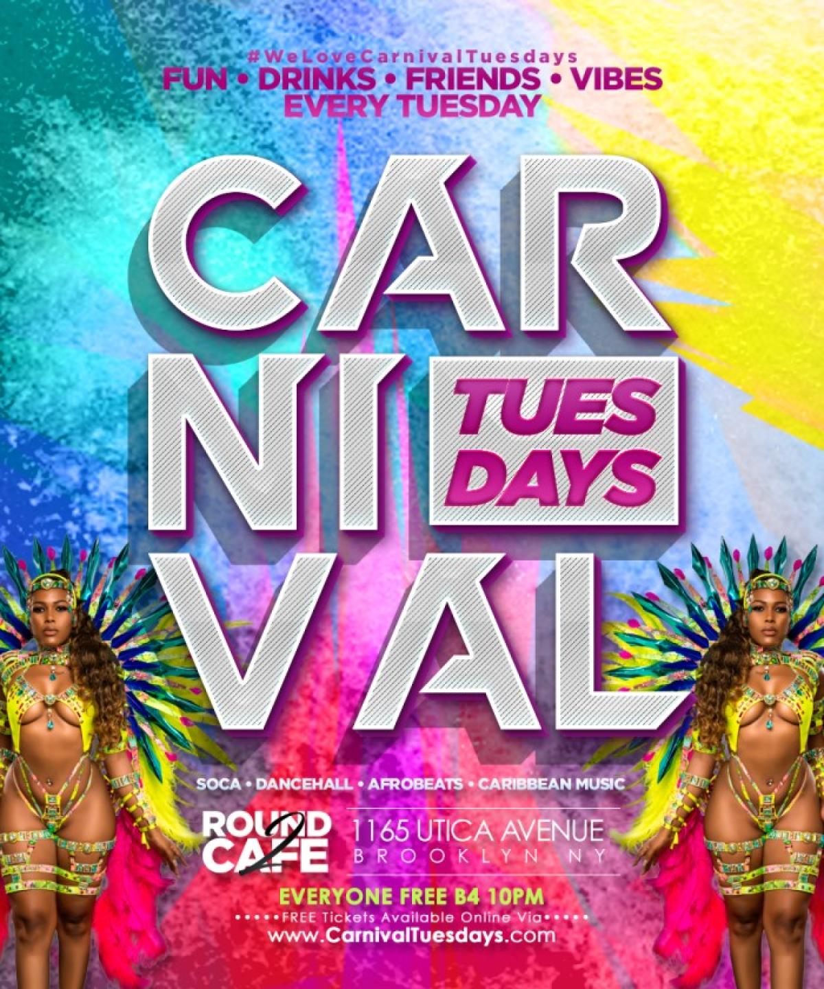 Carnival Tuesdays flyer or graphic.