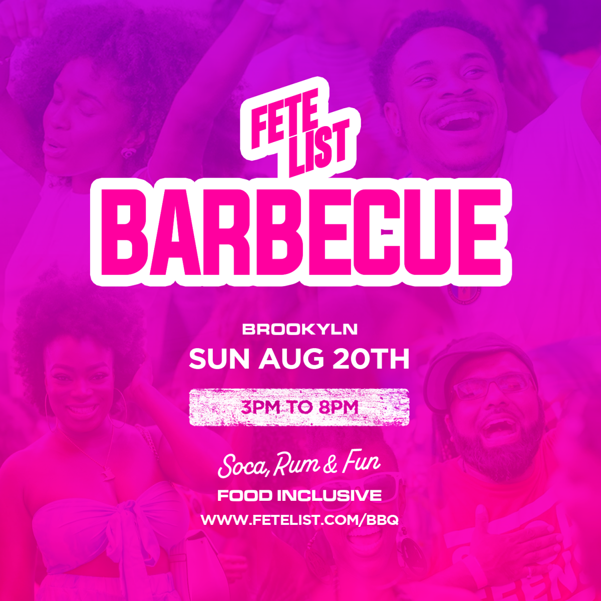 FETE LIST Summer Barbecue flyer or graphic.