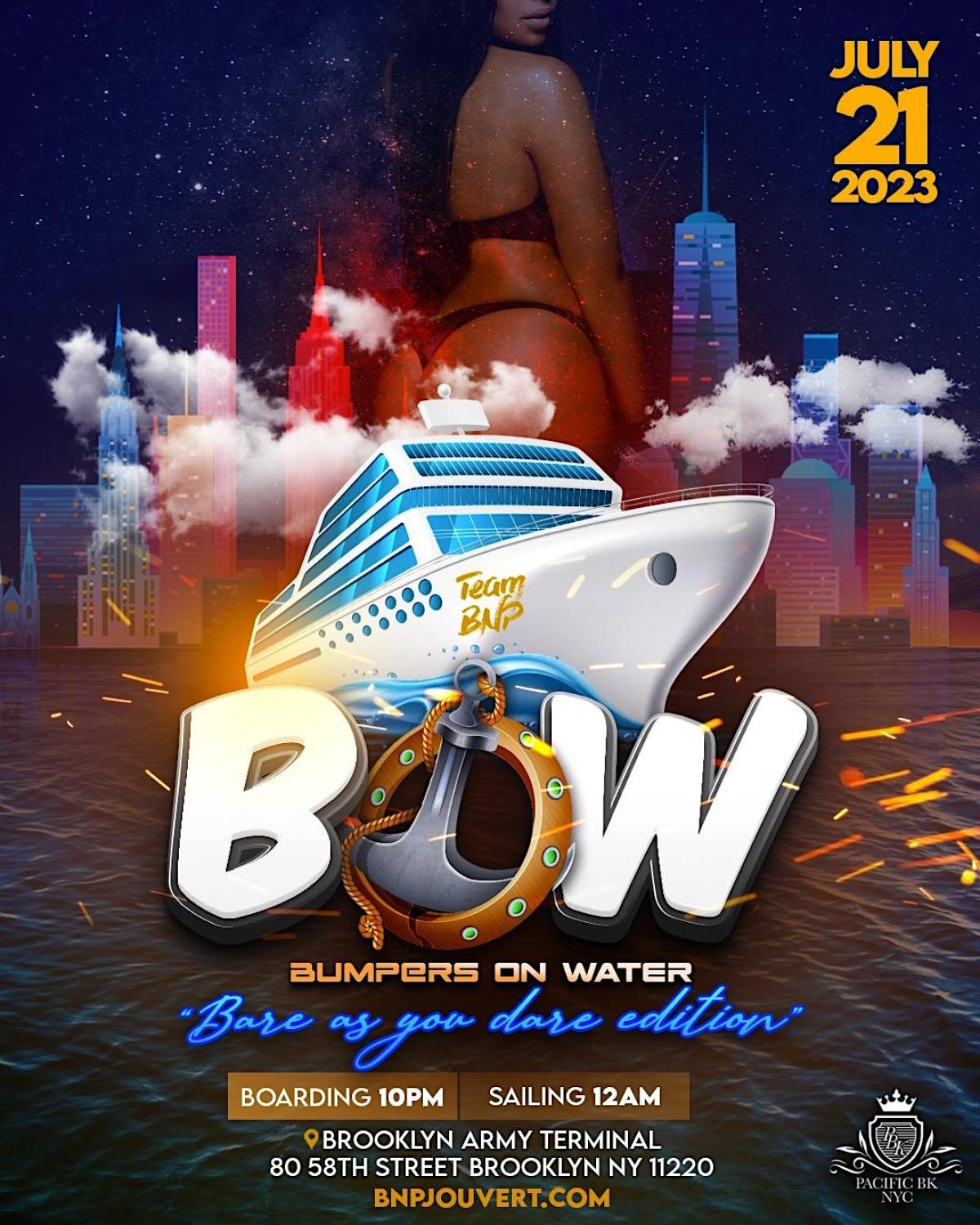 B.O.W (Bumpers On Water) flyer or graphic.