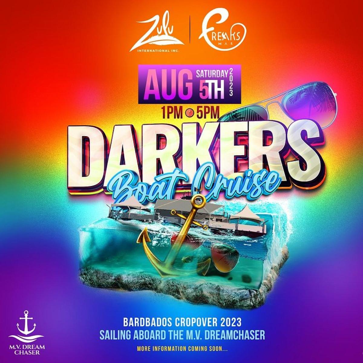 Darkerz Boat Cruise flyer or graphic.