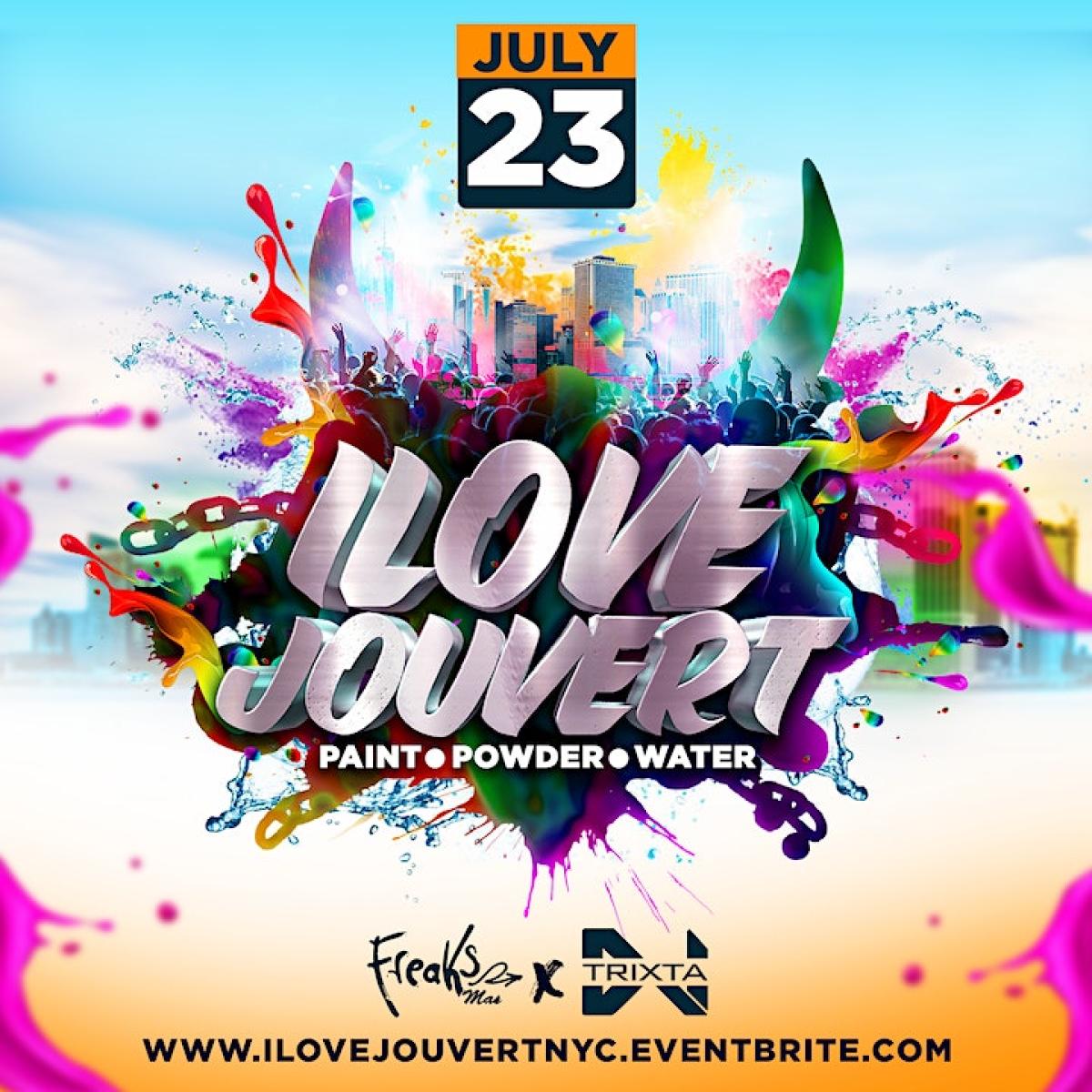 I Love Jouvert flyer or graphic.