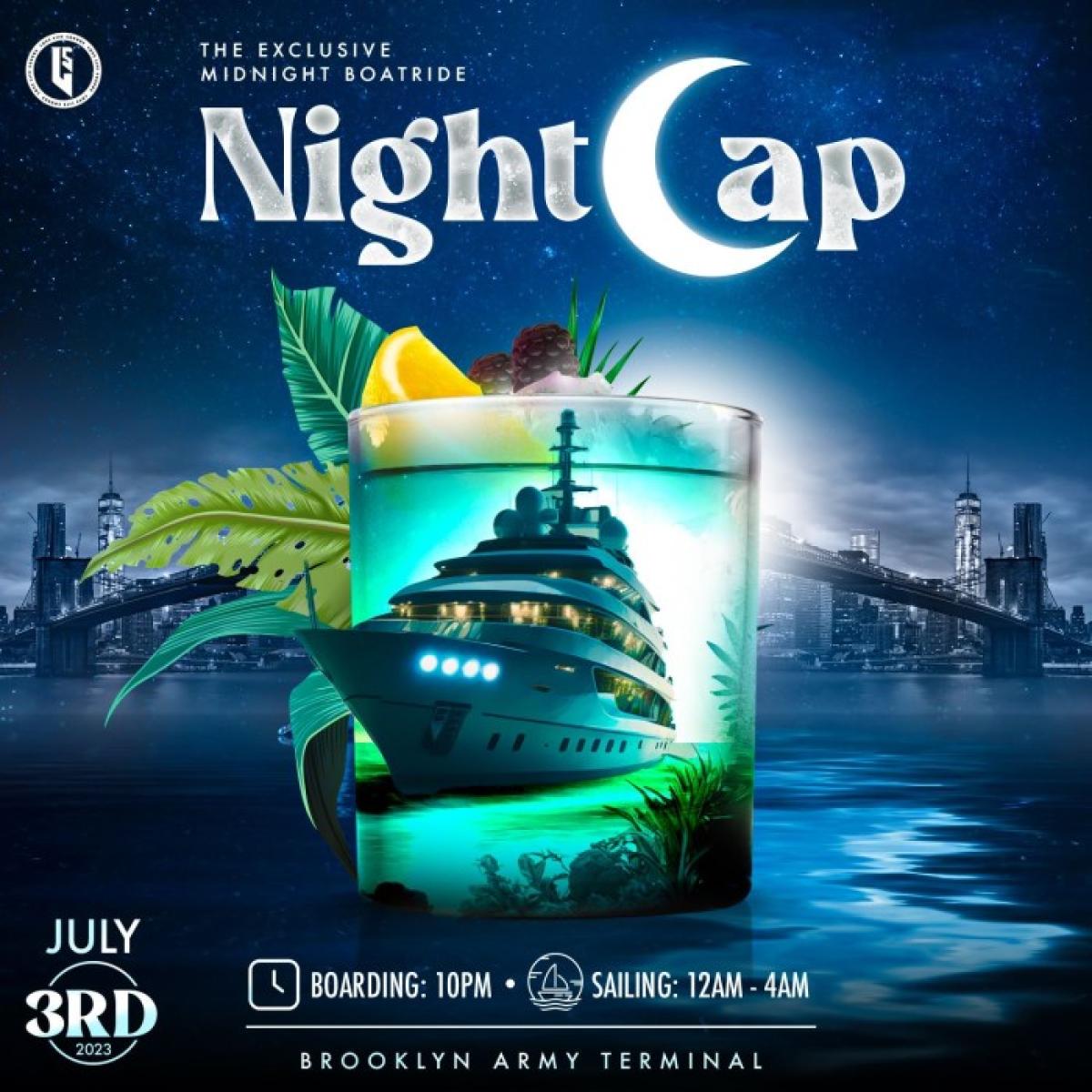 NiteCap: The Exclusive Midnight Boatride flyer or graphic.