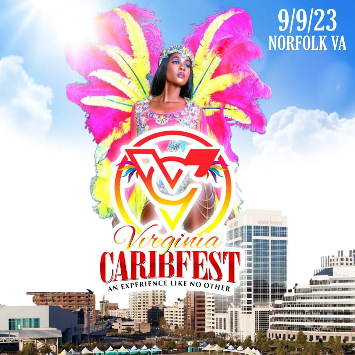 NORFOLK VIRGINIA CARNIVAL "CARIBFEST" 2023 flyer or graphic.