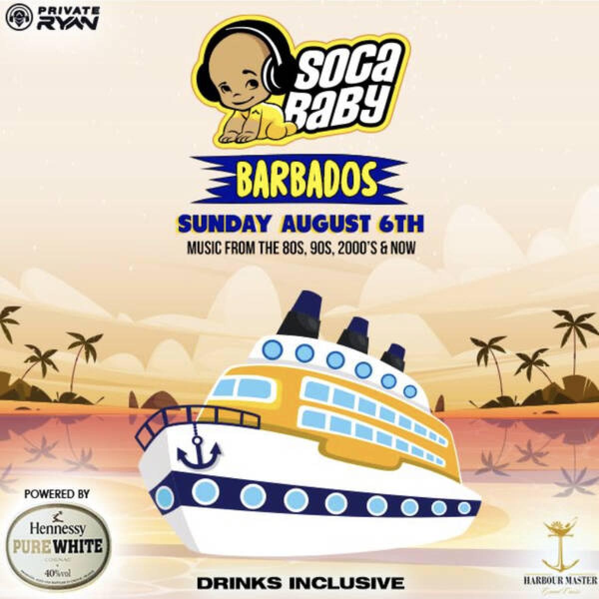 Soca Baby Boat Cruise flyer or graphic.