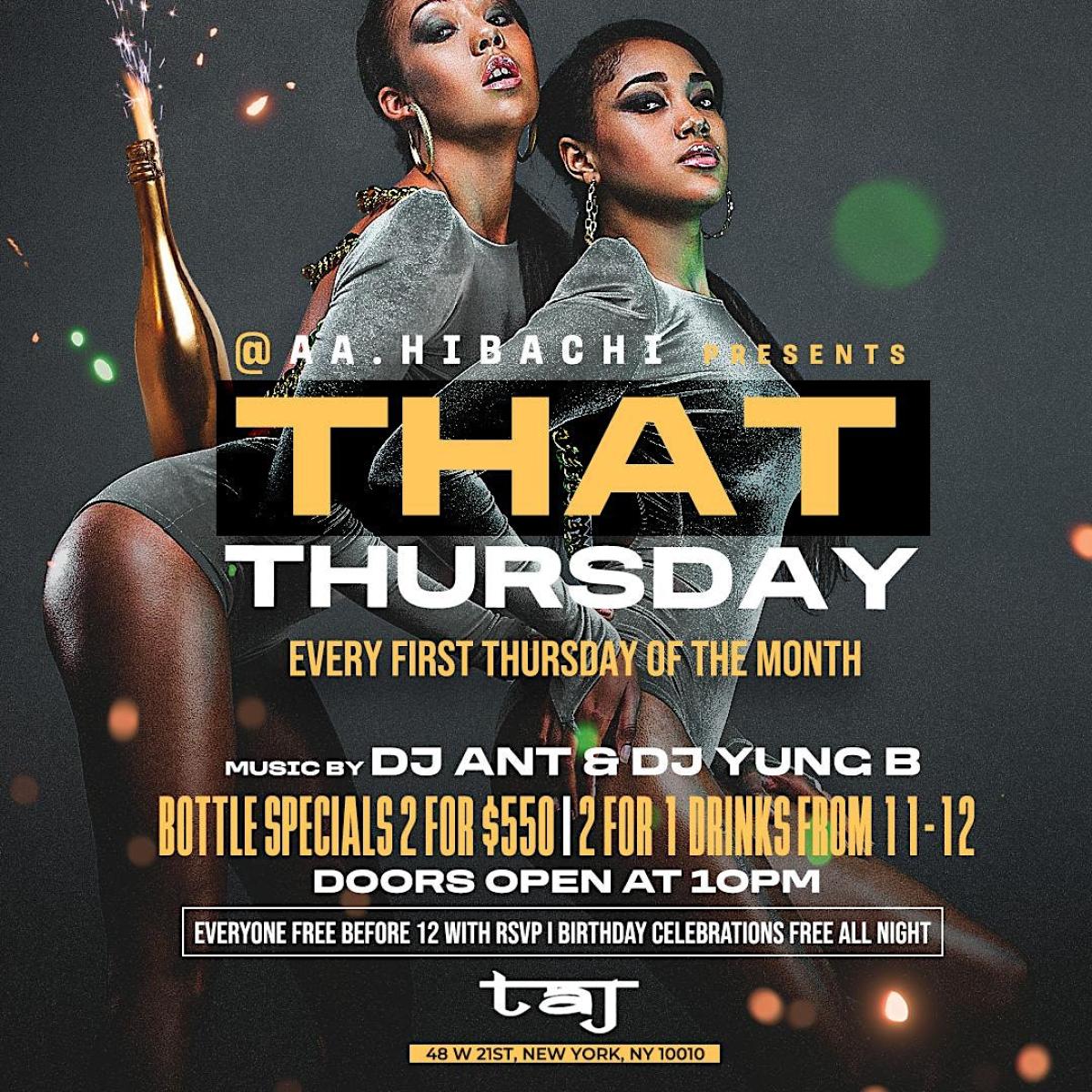 THAT Thursday Party!  flyer or graphic.