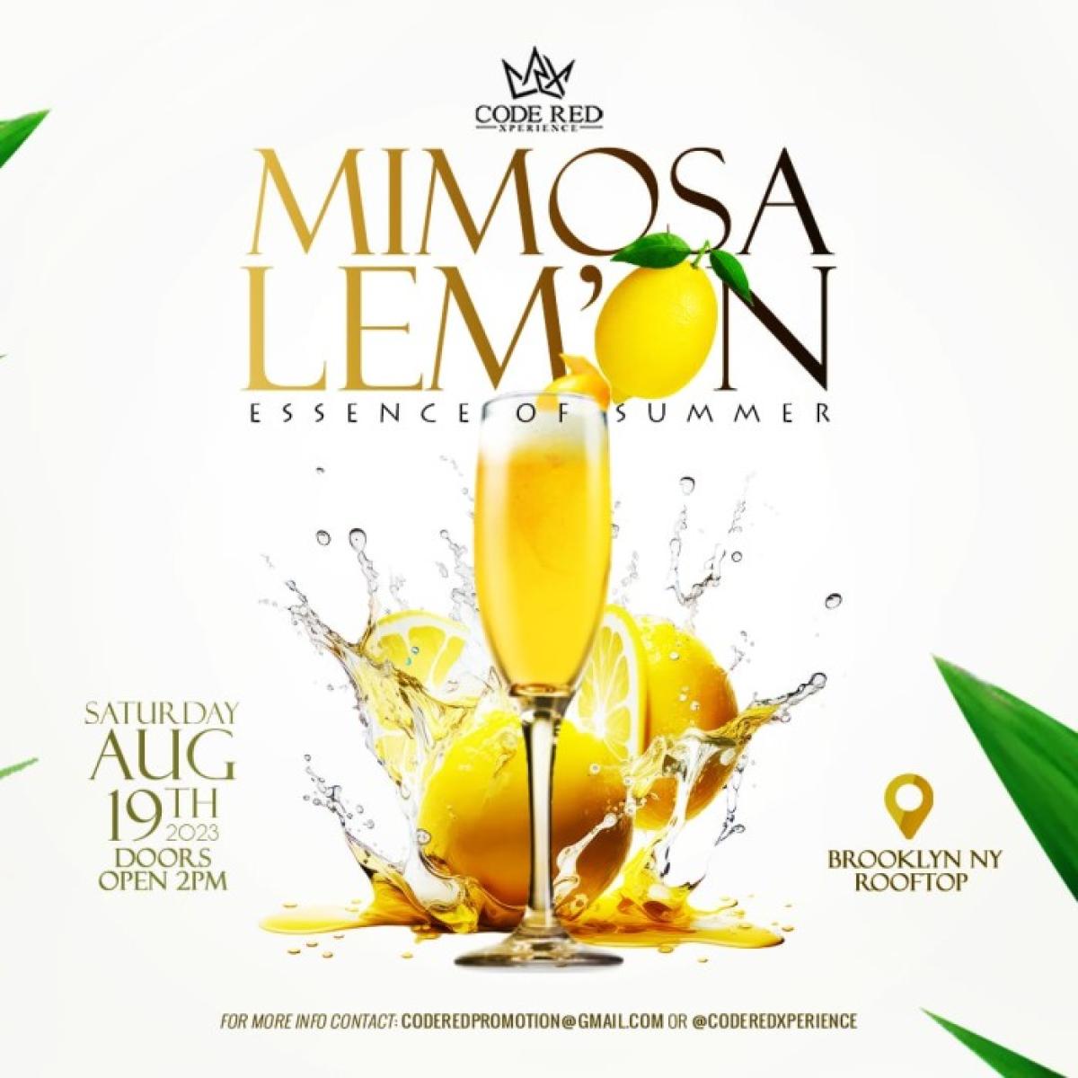 Mimosa Lemon flyer or graphic.