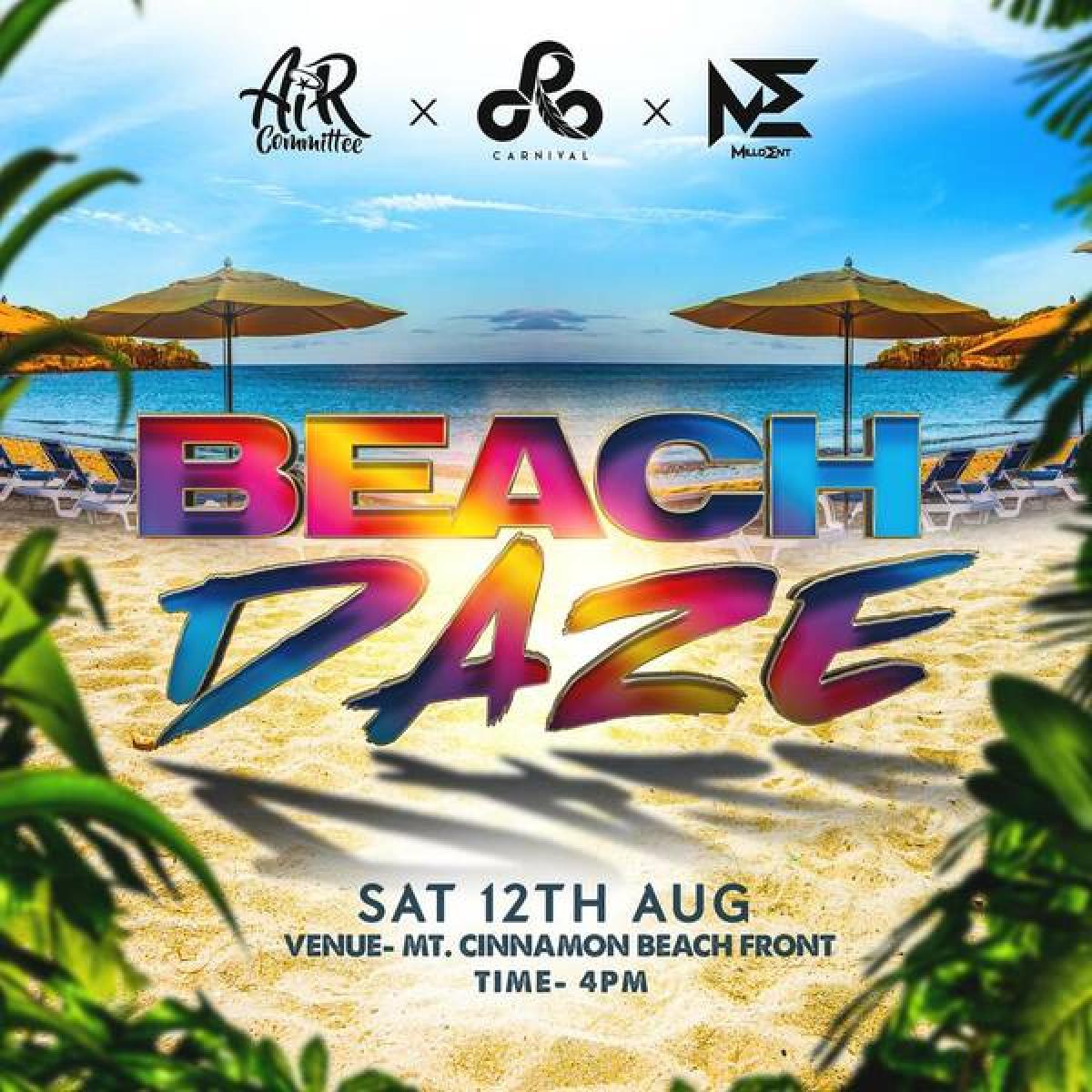 Beach Daze  flyer or graphic.