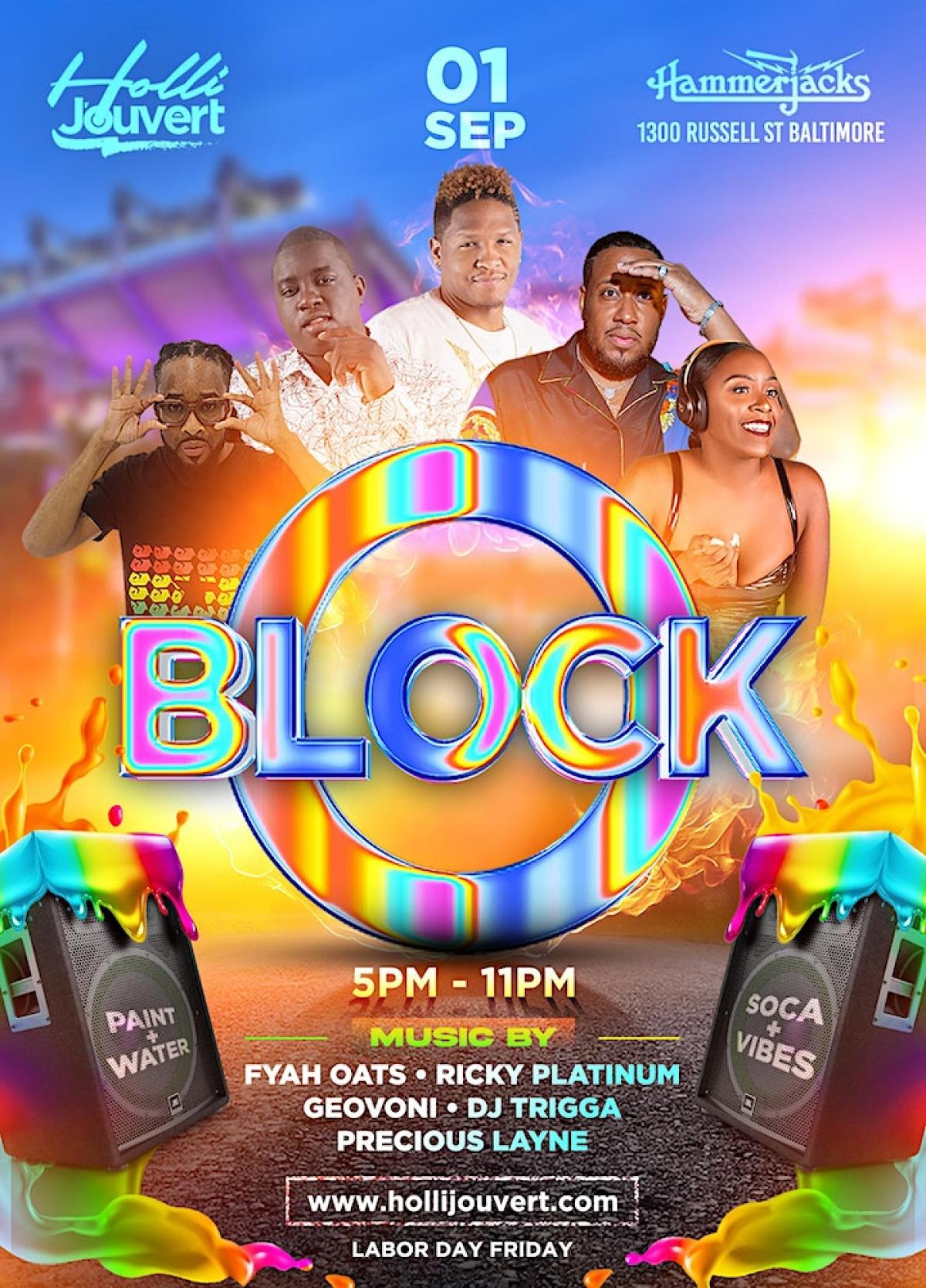 Block-O flyer or graphic.