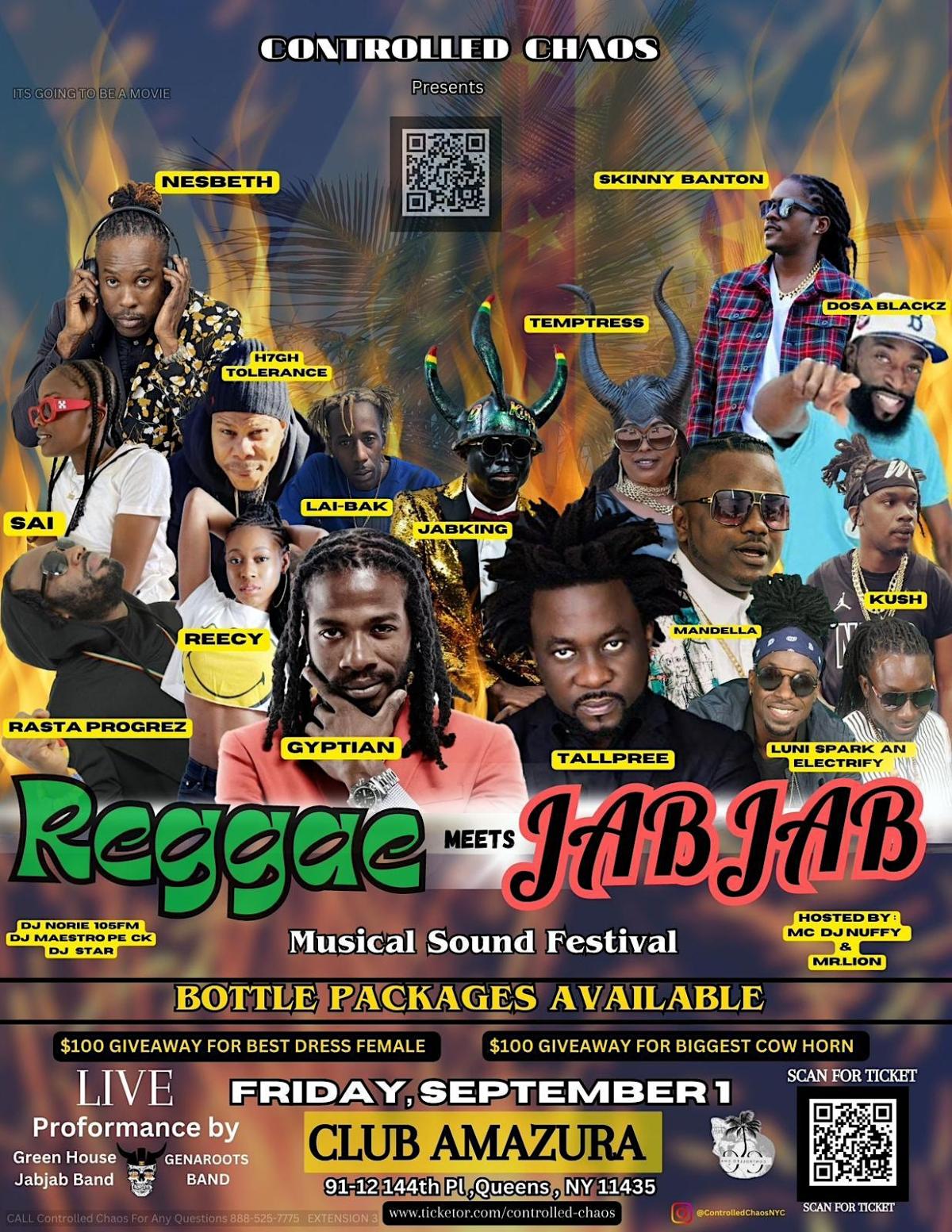 Reggae Meets Jab Jab flyer or graphic.