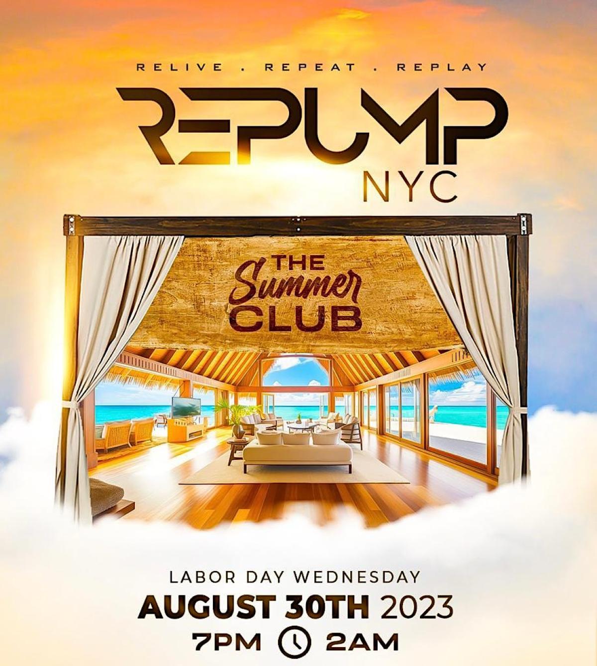 Repump NYC - The Summer Club flyer or graphic.