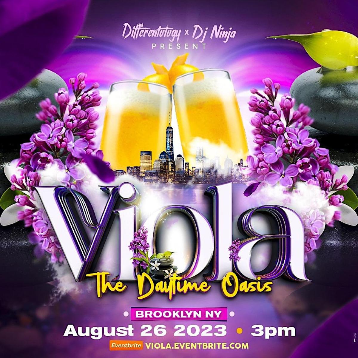 Viola flyer or graphic.