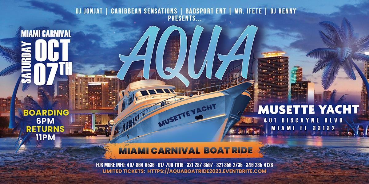 Aqua Boat Ride flyer or graphic.