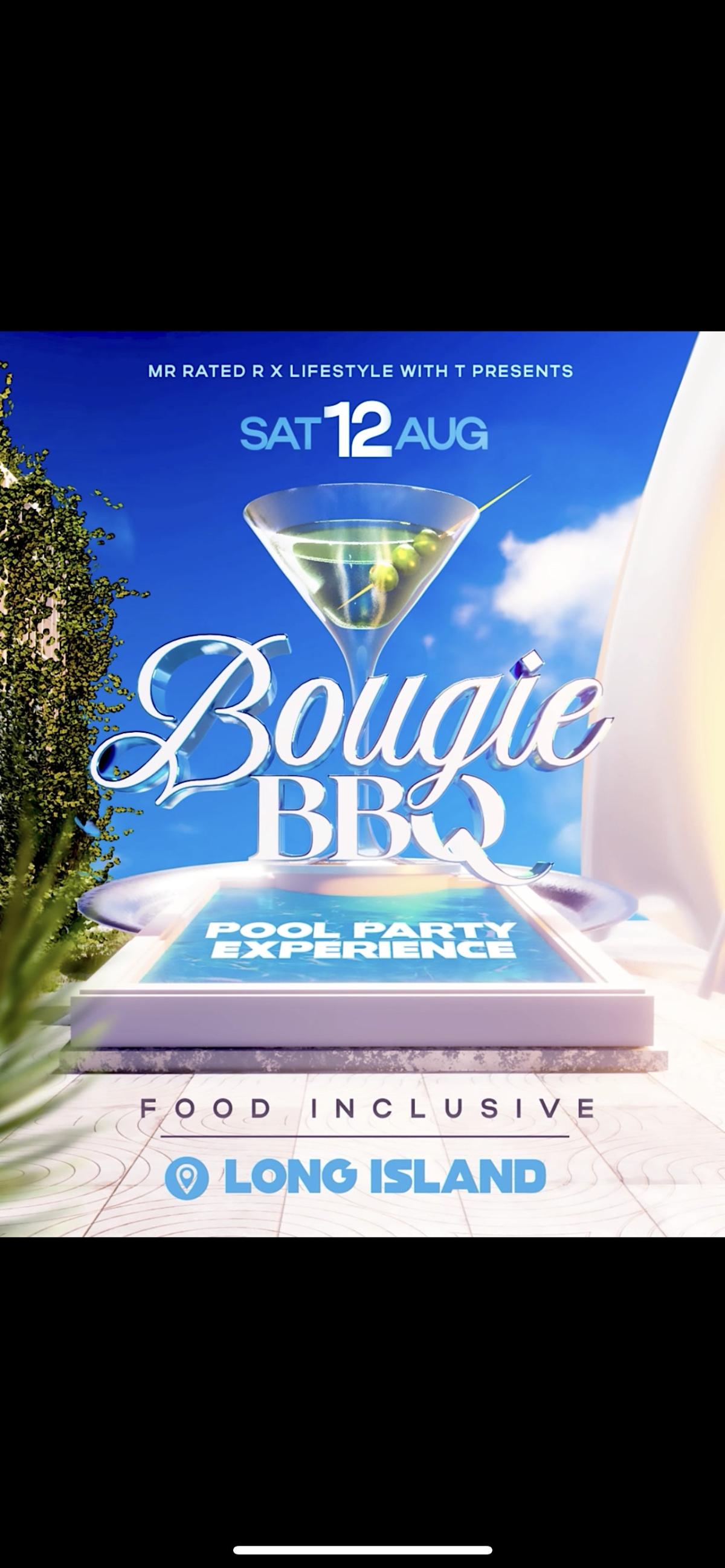 Bougie BBQ: Pool Party Experience flyer or graphic.