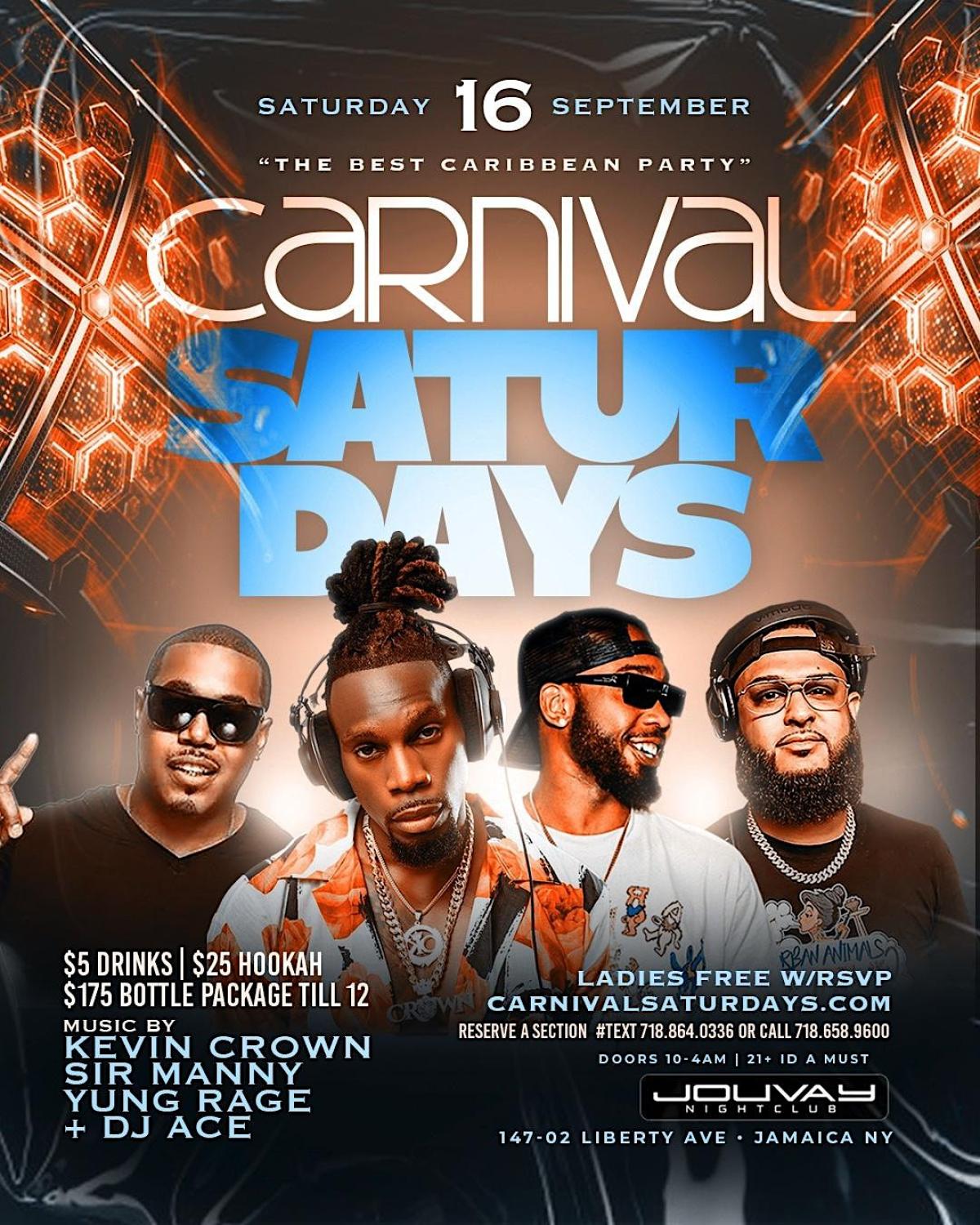 Carnival Saturdays  flyer or graphic.