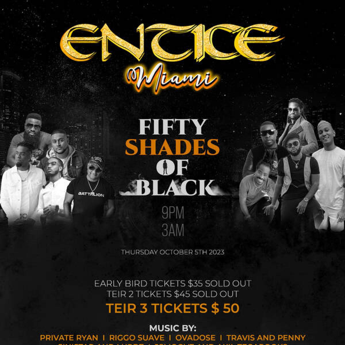 Entice flyer or graphic.