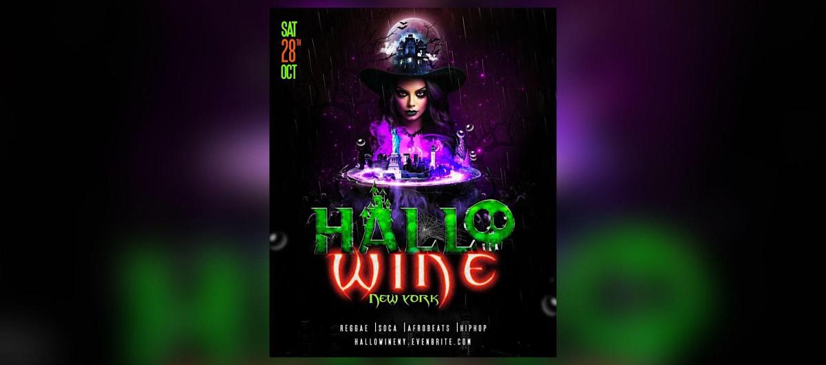 Hallo-Wine flyer or graphic.