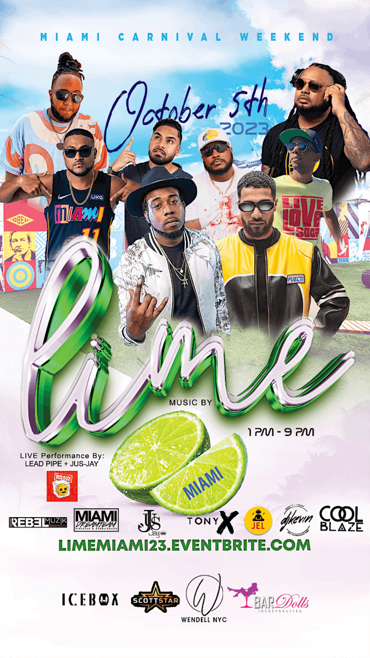 Lime flyer or graphic.