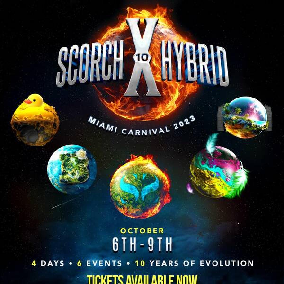 Scorch Hybrid Miami Carnival Combo flyer or graphic.