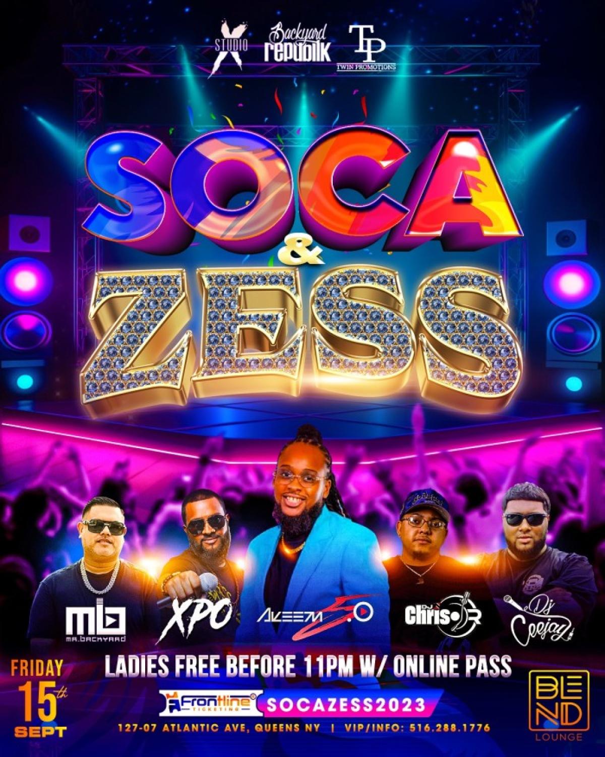 Soca & Zess flyer or graphic.