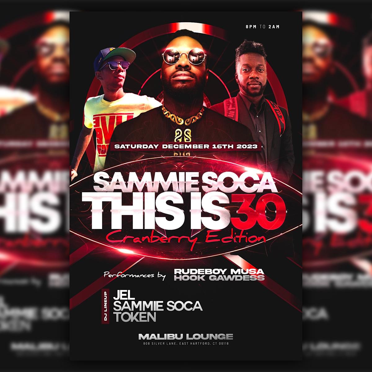 This Is 30: The Cranberry Edition flyer or graphic.