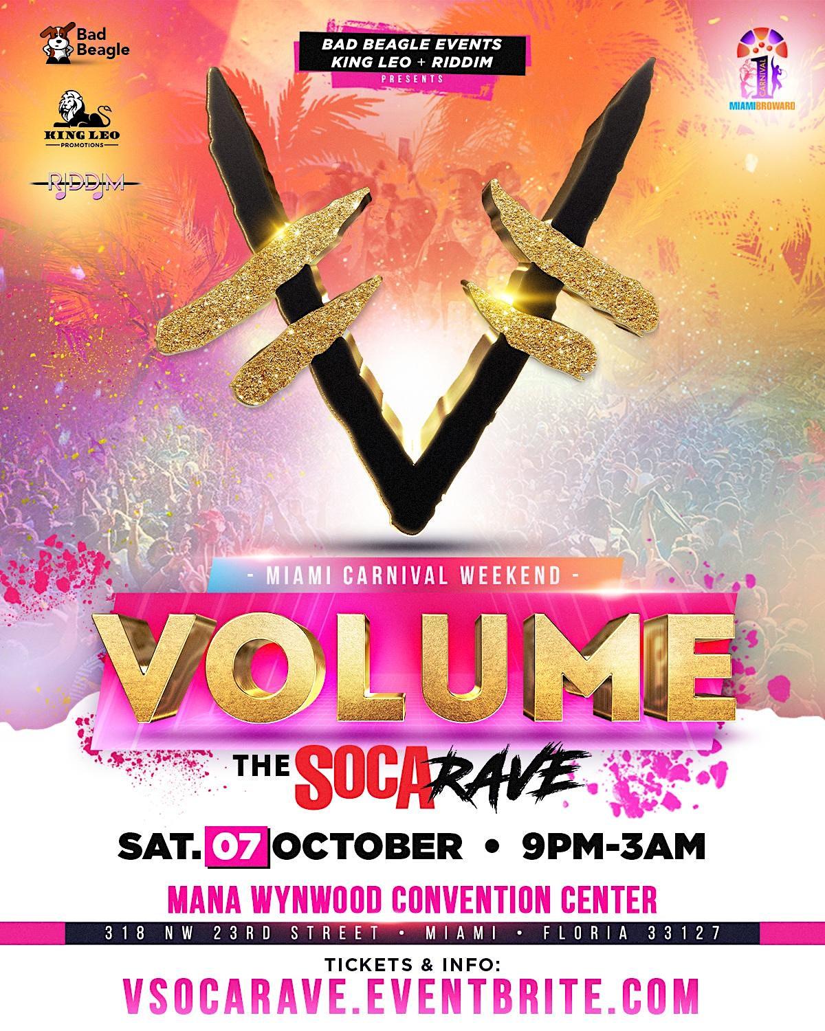 V Soca Rave flyer or graphic.