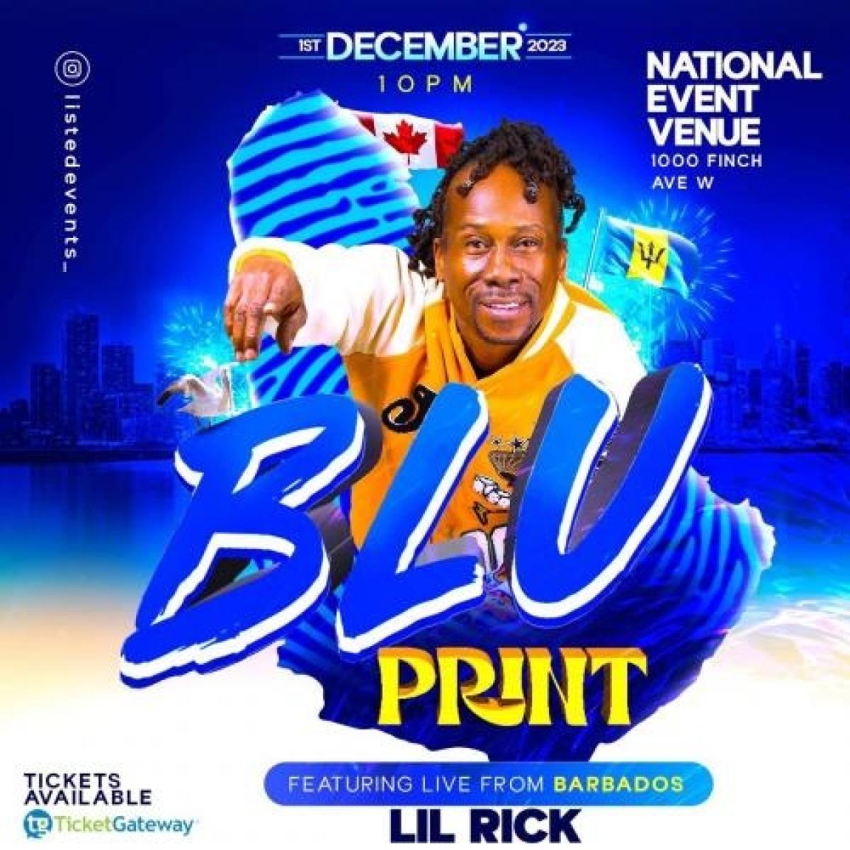 Blu Print flyer or graphic.