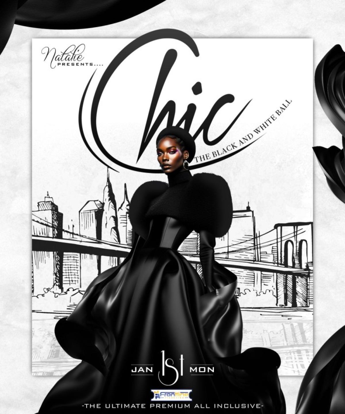 Chic-The Black & White Ball flyer or graphic.