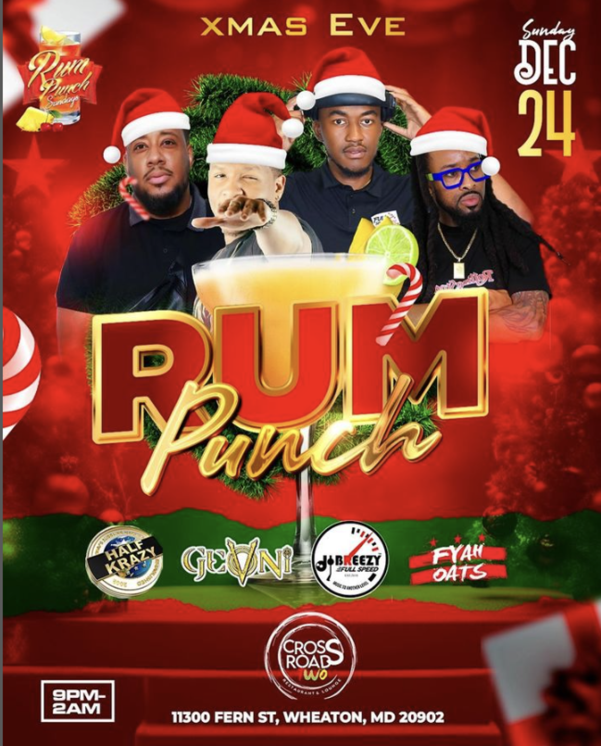 Rum Punch Xmas flyer or graphic.