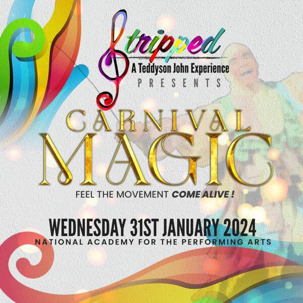Stripped - Carnival Magic flyer or graphic.