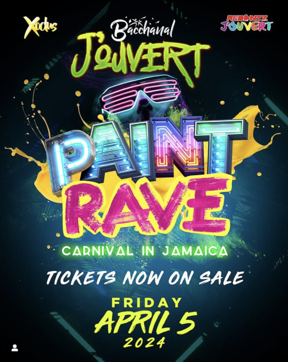 Bacchanal J’ouvert Paint Rave flyer or graphic.