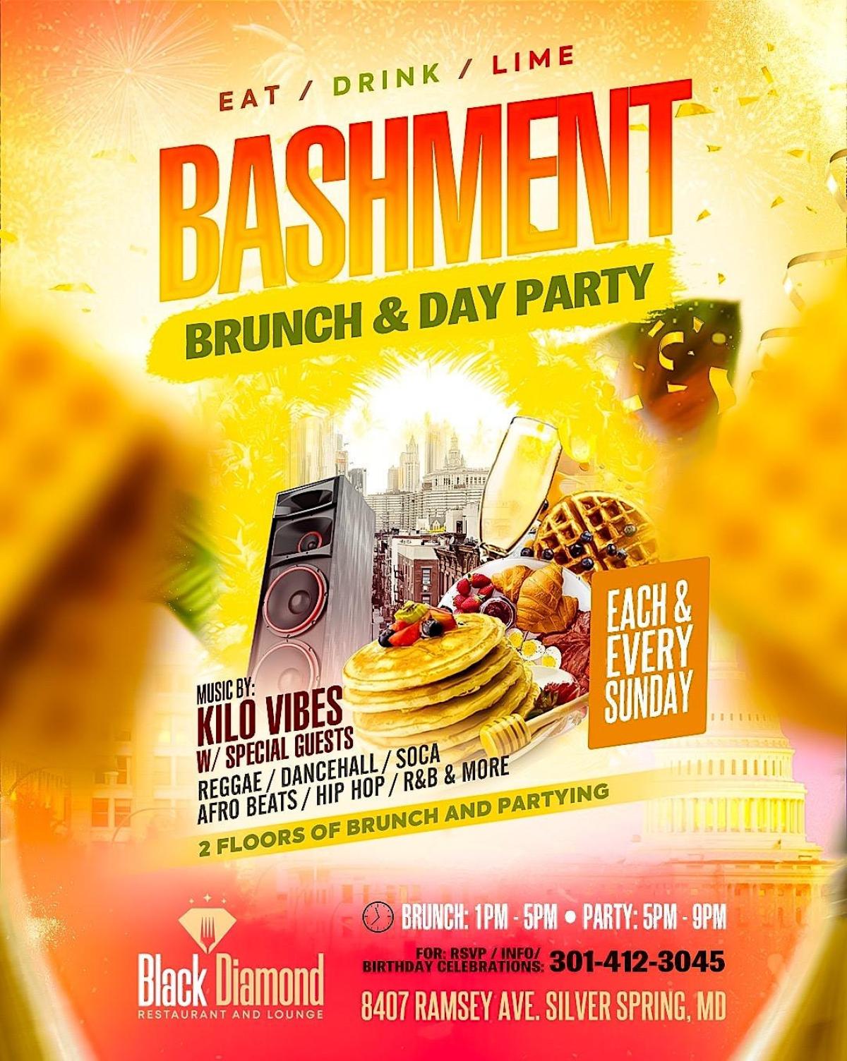 Bashment Brunch & Day Party  flyer or graphic.