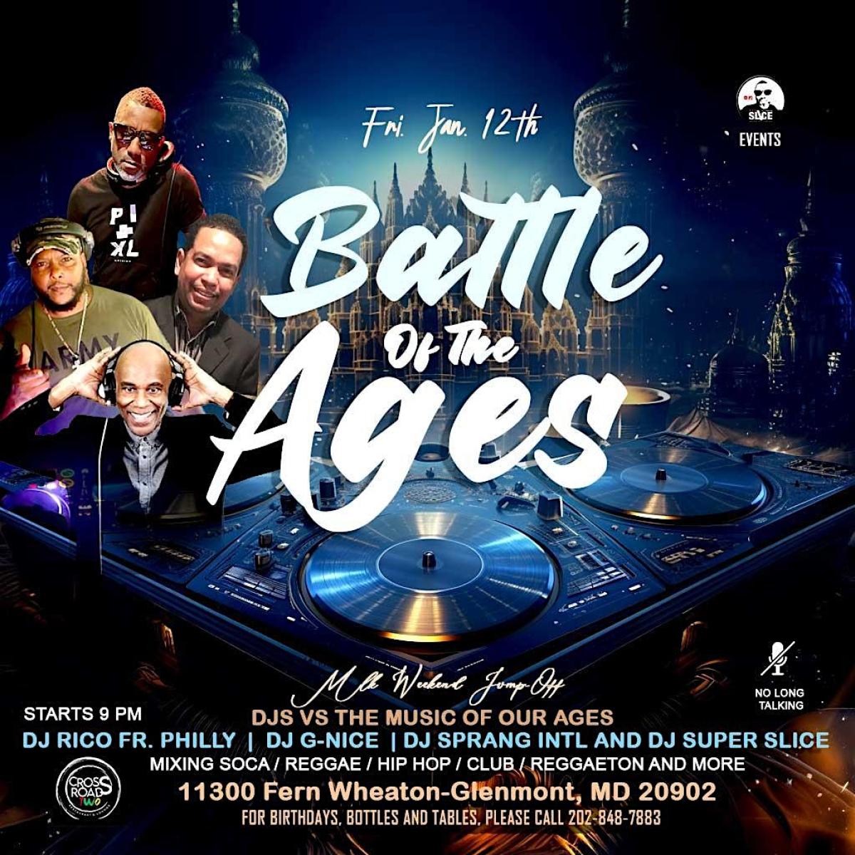 Battle of the Ages - 2024 flyer or graphic.