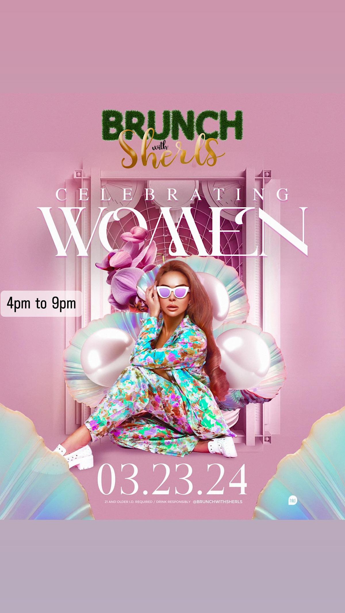 Brunch with Sherls : Celebrating Women flyer or graphic.