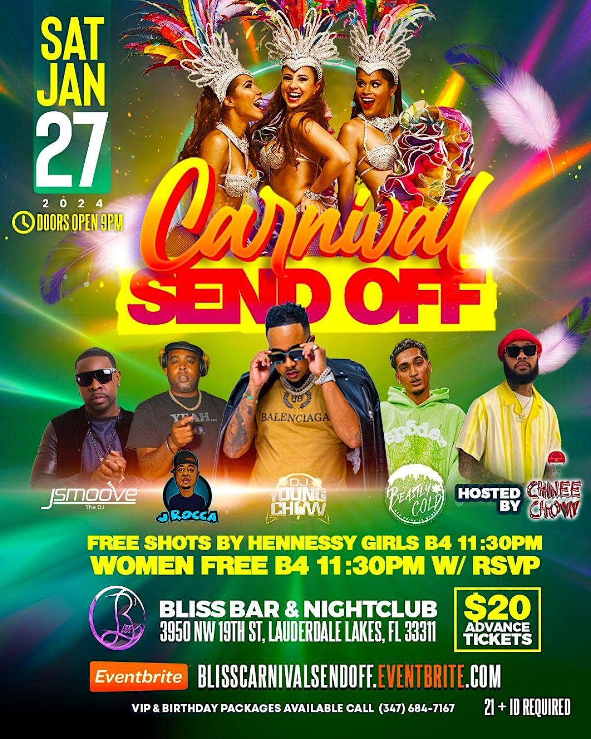 Carnival Send Off flyer or graphic.