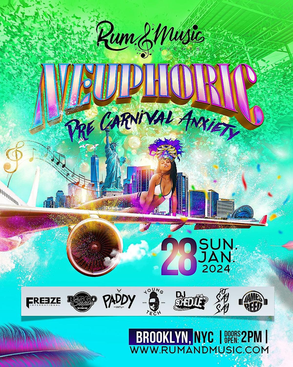 Neuphoric "Pre Carnival Anxiety" flyer or graphic.