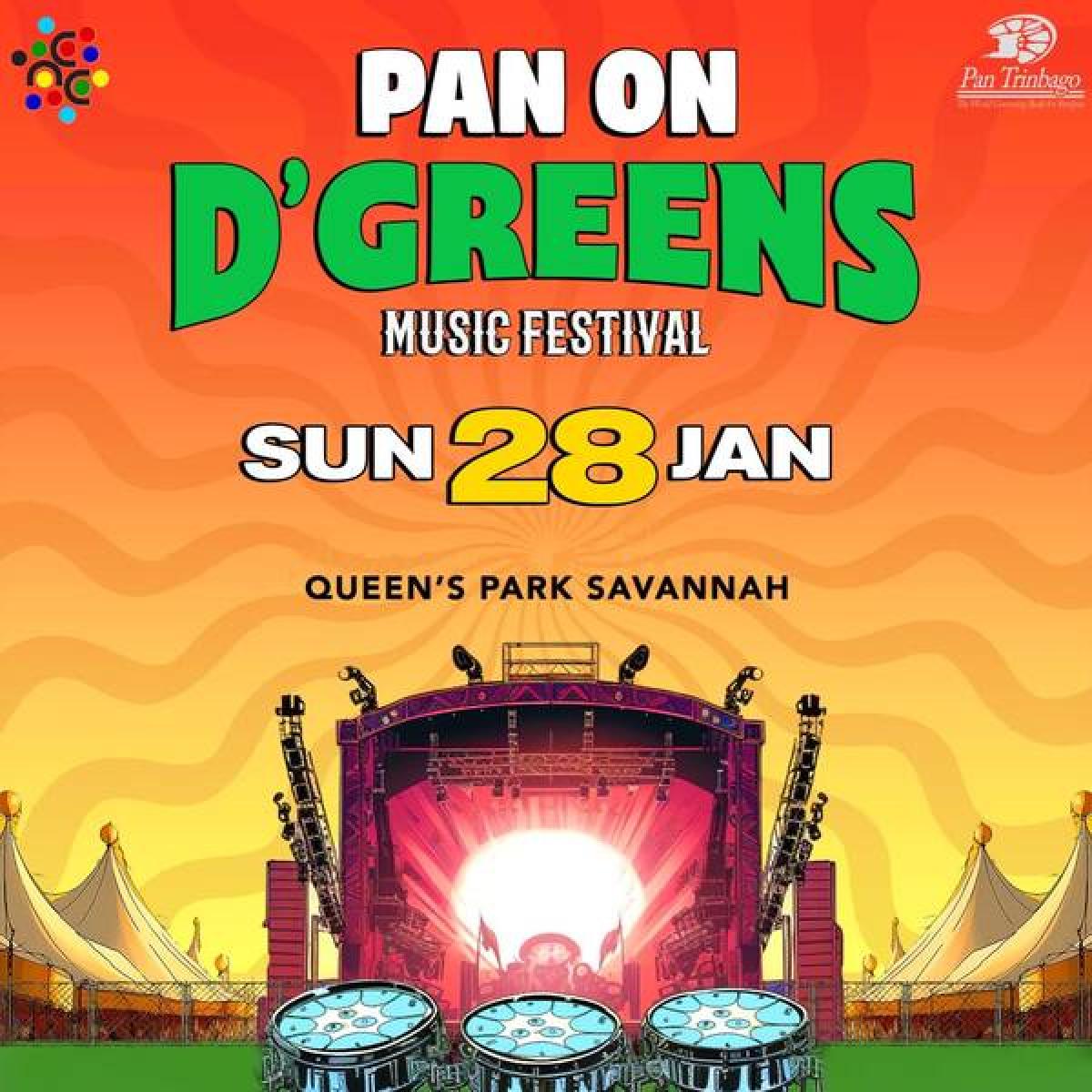 Pan On D' Greens  flyer or graphic.