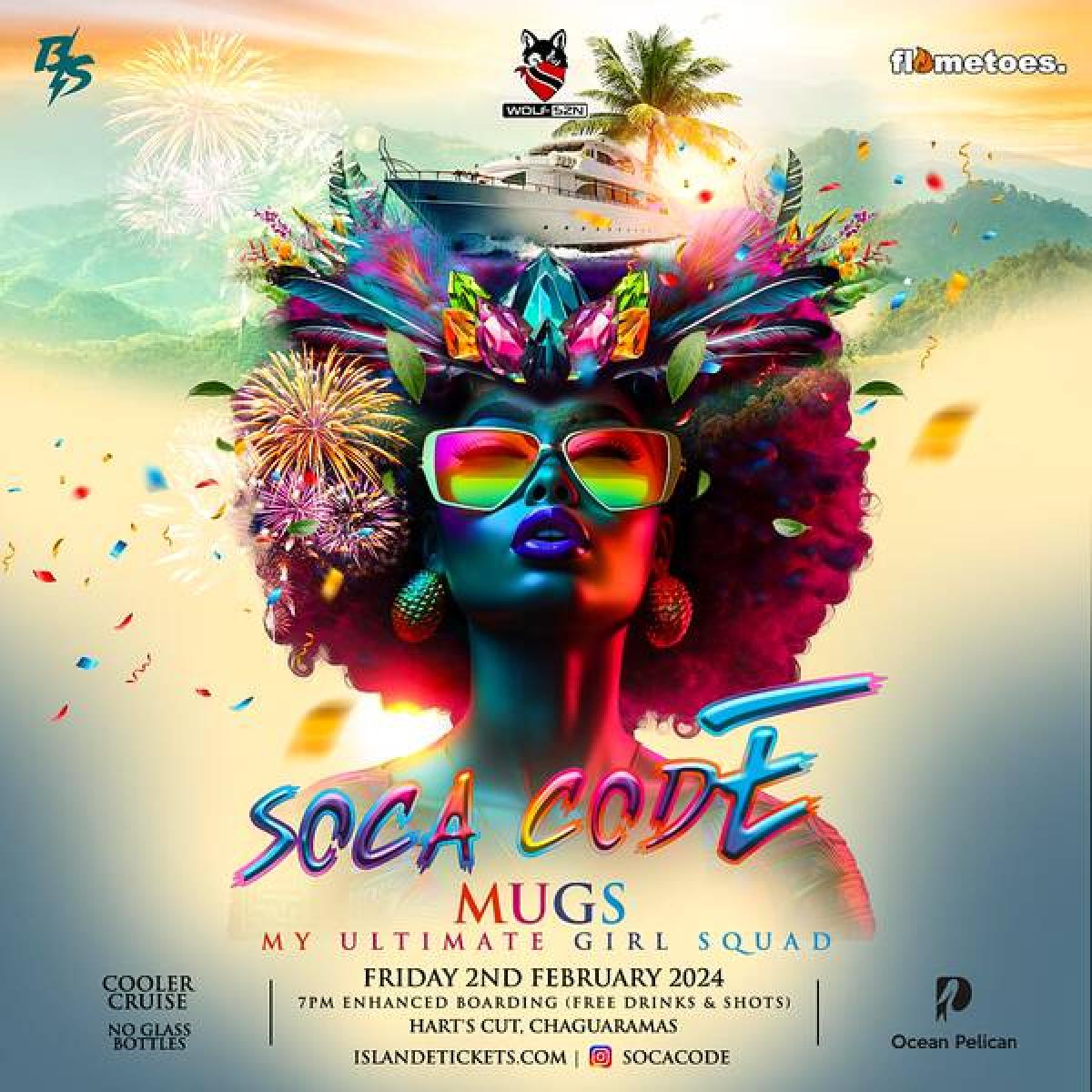 Soca Code Carnival flyer or graphic.